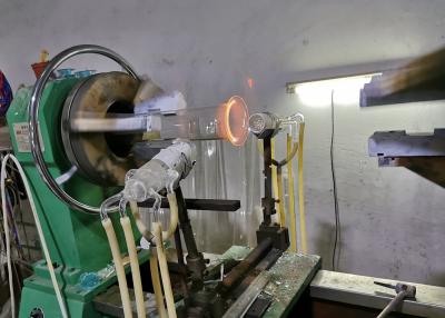 China Customed Pressure Endurable Quartz Heater Tube High Transparent Quartz Tube Vacuum Sealed Flange for sale