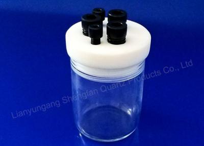 China Quartz Glass Threaded Tube Science Lab Glassware Screw Sampling Bottle for sale