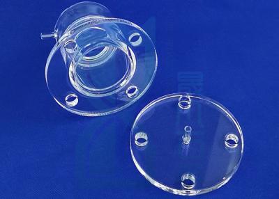 中国 カスタマイズされた良質の明確な高温抵抗の水晶管のフランジはLaboratoのための明確な水晶管のフランジを溶かした 販売のため
