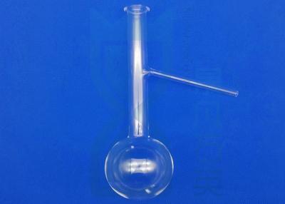 中国 実験室のための最下フラスコのあたりの透明で狭い首の水晶ガラス 販売のため