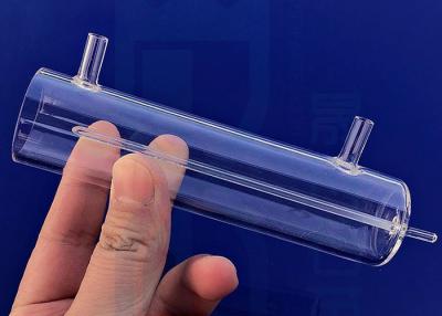 China Lab Double Walled SIO2 Quartz Glass Tube Jacketed Tempering Quartz Glass Tube for sale