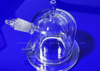 China Productos del cuarzo del CNC de la cristalería de laboratorio de ciencia de la campana de cristal del vacío del vidrio de cuarzo de la campana de cristal del cuarzo que trabajan a máquina según el dibujo en venta