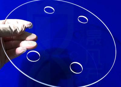 China Morse 6.5 Fused Silica Quartz Glass Disc With Hole for sale