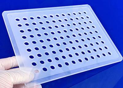 China Customized Transparent Laser Boring Quartz Glass Plate Acid Resistance for sale