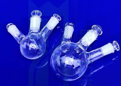 China Transparent Three Necks Od 500mm Quartz Round Bottom Flask for sale