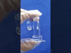 Alkali Resistance Pure Quartz Test Tube Clear Ground Joint Mouth For Lab