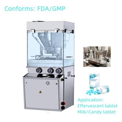 China Effervescent Tablet Force Feeder Tablet Compression Machine Touch Screen Single Side for sale