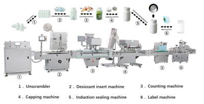 China High Speed Tablet Counter , Tablet Counting Filling And Tablet Bottling Production Line for sale