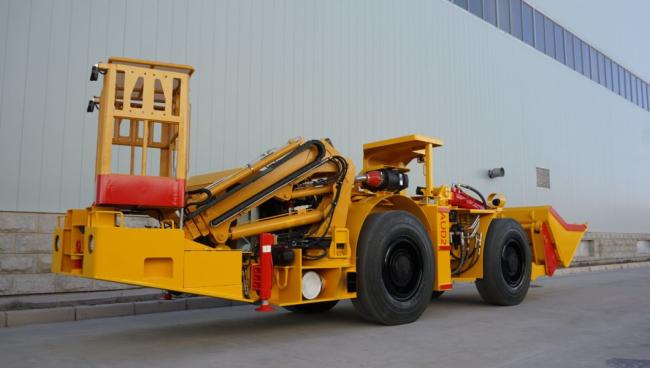 Underground Multipurpose Utility Vehicle for Mining Underground Loader and Lift Table in One Equipment