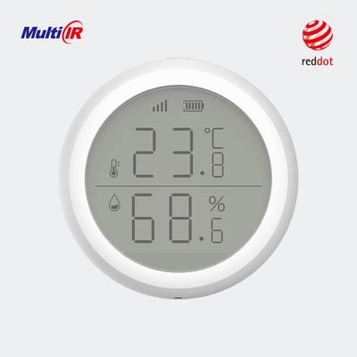 China LCD Screen Zigbee Temperature Humidity Sensor 2.6V Tuya Zigbee Thermometer for sale