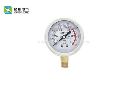 China Stainless Steel Center Pivot Irrigation Parts Seismic Hydraulic Pressure Gauge for sale