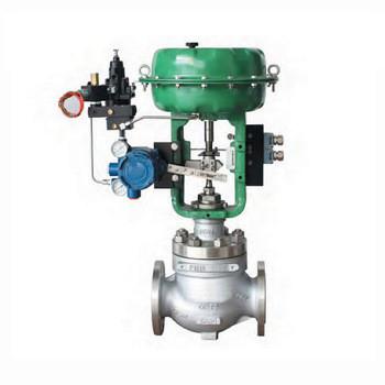 China DN20 Diaphragm Actuated Control Valve 1.6Mpa Pneumatic 3 Way Flange Valve with Positioner for sale