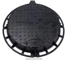 China Black Round Cast Iron Manhole Cover D400 B125 Sand Casting Investment for sale