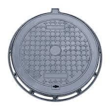 China Heavy Duty Fiberglass Composite Manhole Cover , Round Square Recessed Manhole Cover for sale