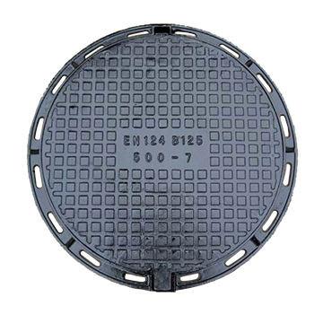 China Ductile Cast Iron Manhole Cover 500 x 500mm Round Manhole Cover for sale