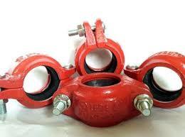 China Red Round Ductile Iron Fitting 2 - 1/2 In Grooved Painted With E Gasket for sale