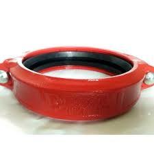 China 3 In Grooved Painted Ductile Iron Coupling Pipe Clamp With E Gasket for sale