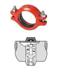 China TOBO Ductile Iron Fitting Casting 75L DN200 Red Pipe Coupling Clamp for sale