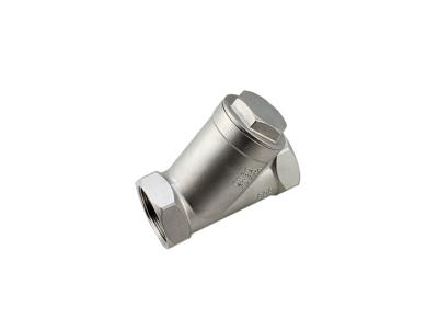 China PTFE Seat Stainless Steel Spring Check Valve 304SS Spring BSP End 316SS Angle Seated for sale