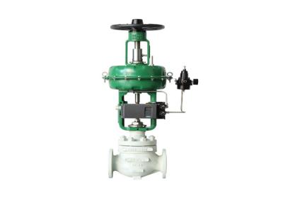 China Actuator Diaphragm Control Valve With Positioner Pneumatic 3 Way Flange Valve for sale
