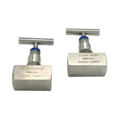 China 2 Way Gas Stainless Steel 316 High Pressure Oxygen Needle Valve Stainless Steel Bonnet Female Needle Valve for sale