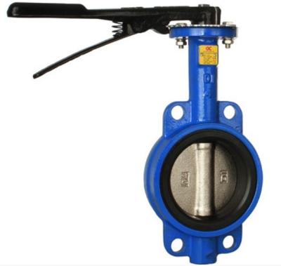 China 316 Disc WCB Wafer Style Resilient Seated Butterfly Valves DN200 PN16 for sale
