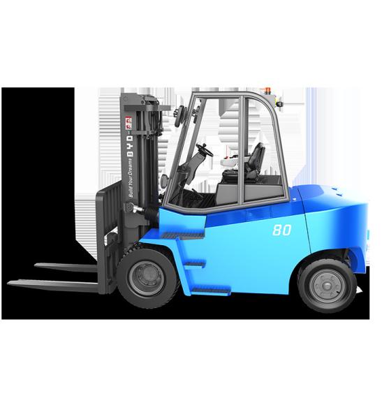 Quality Made in China, BYD's  four  pivot balance weight 7.0-8.0 ton pure electric forklift forDual Drive for sale