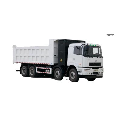 China Geely Commercial 5.6-meter trunk, M5 flat top, 8X4350 degree battery change, dual motor, 7DM pure electric dump truck for sale