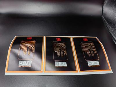China Pegamento metálico grabado en relieve de encargo blanco de las etiquetas engomadas del sello de las etiquetas engomadas de Matte Gold Foil Wine Label en venta