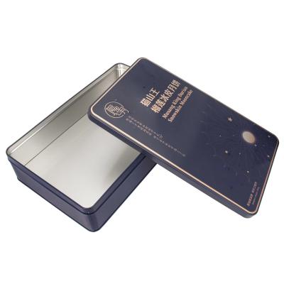 China Wallet Metal Tin Boxes Container Square Biscuit Case Luxury Moon Cake Rectangular for sale