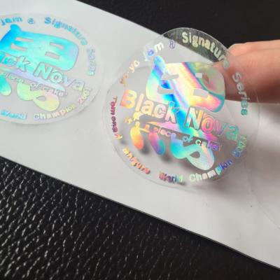 China Laser Anti Counterfeiting Labels Scratch Coating Anti Fake Sticker Holographic for sale