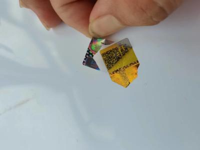China Etiquetado de película adhesiva antifalsificación holográfica a prueba de agua en venta