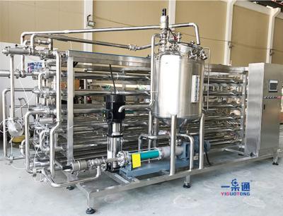 China Große Kapazitäts-Saft-Getränkemilch-Sterilisator-Maschinen-Wärmeenergie durch Dampf zu verkaufen