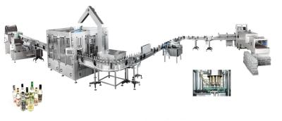 China Máquina de etiquetas de alta velocidade da colagem para o sistema da máquina de enchimento do vinho da banana à venda