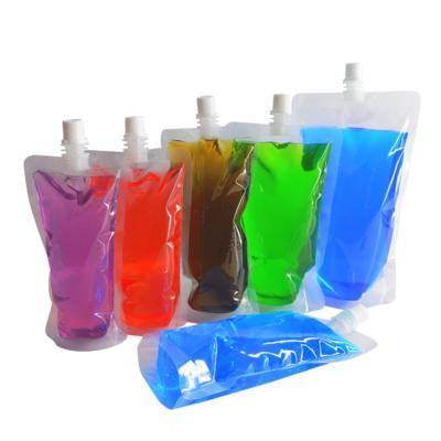 China Reusable Concealable Plastic Drink Pouches For Juice Sauce Shampoo for sale