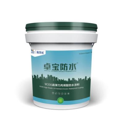 China W200 High Elastic UV Resistant Acrylic Waterproofing Coating for sale