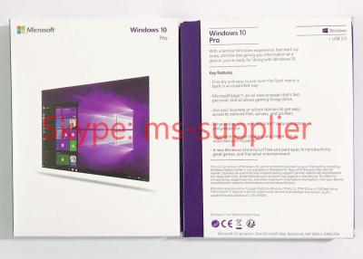 China DVD del pedazo del profesional 64 de Microsoft Windows 10 de los softwares del sistema informático USB3.0 en venta