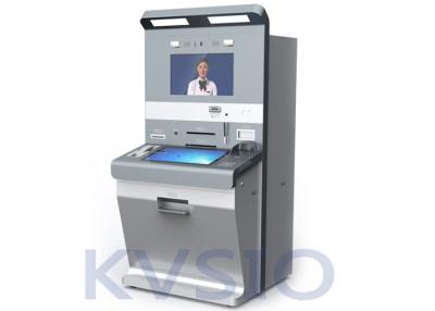 China Dual Screens VTM Outdoor Information Kiosk Dust Proof With Biometrics Reader for sale