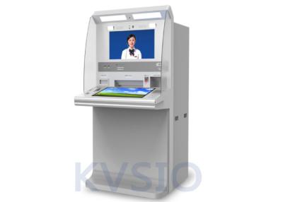 China Facial Recognition Self Service Kiosk 10 USB Ports Interface Virtual Teller Machine for sale
