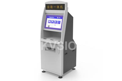 China User Friendly Self Service Kiosk Cutom Made With Fingerprint Reader Signature Pad for sale