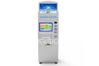 China Cashless Payment Self Service Kiosk 300W Power Supply With Document Scanner for sale