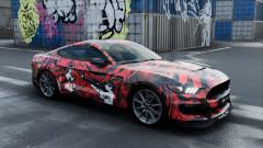 China Red Anarchy PVC Digital Printed Car Vinyl Wrap Film Double PE Liner for sale