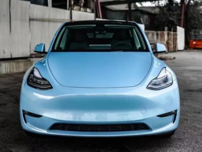 China Pearl Blue Tesla Print Vinyl Car Wrap ISO SGS Approval for sale