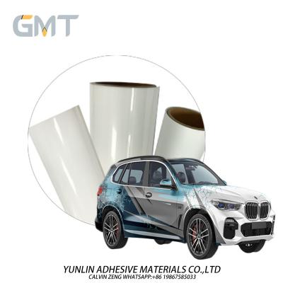 China Abrigo tricolor Rolls, película blanca del vinilo del coche del lustre del grano 50mic de la araña de Grey Glue Plastic Vinyl Wrap en venta
