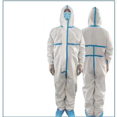 China PP Fabric Medical Disposable Protective Suit Customized Size Fluid Resistant for sale
