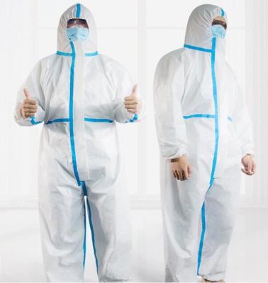 China Non Woven Breathable Disposable Coveralls , Anti Virus Waterproof Isolation Gown for sale