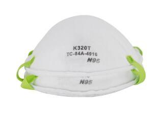 China Forma doblada aprobada NIOSH perforada aguja de la máscara del gancho del algodón N95 disponible en venta