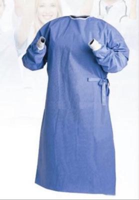 China Vestido quirúrgico de Bluedisposable, vestido quirúrgico no tejido del uso del hospital en venta