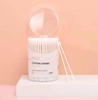 China El algodón de papel de limpieza del palillo de algodón de Eco de la bola del bebé amistoso del rollo limpia 75m m en venta