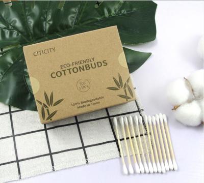 China Medical Cleaning Cotton Ball Roll Bamboo Cotton Swabs for sale